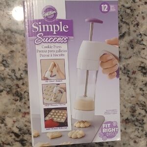 Wilton Simple Success Cookie Press with Purple Accents